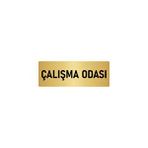 Özarslan Dizayn Departman Kapı İsimliği Çalışma Odası 5x20 cm Altın Renk Metal Yönlendirme Levhası