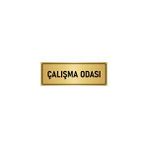 Özarslan Dizayn Departman Kapı İsimliği Çalışma Odası 7x20 cm Altın Renk Metal Yönlendirme Levhası