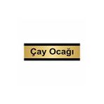 Özarslan Dizayn Departman Kapı İsimliği Çay Ocağı 5x20 cm Altın Renk Metal Yönlendirme Levhası