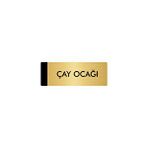 Özarslan Dizayn Departman Kapı İsimliği Çay Ocağı 7x20 cm Altın Renk Metal Yönlendirme Levhası