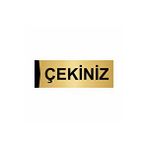 Özarslan Dizayn Departman Kapı İsimliği Çekiniz 10x20 cm Altın Renk Metal Yönlendirme Levhası
