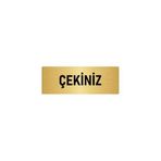 Özarslan Dizayn Departman Kapı İsimliği Çekiniz 7x20 cm Altın Renk Metal Yönlendirme Levhası