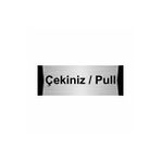 Özarslan Dizayn Departman Kapı İsimliği Çekiniz/pull 10x20 cm Gümüş Renk Metal Yönlendirme Levhası