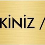 Özarslan Dizayn Departman Kapı İsimliği Çekiniz/pull 5x20 cm Altın Renk Metal Yönlendirme Levhası