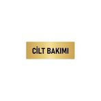 Özarslan Dizayn Departman Kapı İsimliği Cilt Bakımı 10x20 cm Altın Renk Metal Yönlendirme Levhası