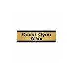 Özarslan Dizayn Departman Kapı İsimliği Çocuk Oyun Alanı 10x20 cm Altın Renk Metal Yönlendirme Levhası