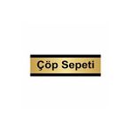 Özarslan Dizayn Departman Kapı İsimliği Çöp Sepeti 10x20 cm Altın Renk Metal Yönlendirme Levhası