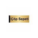 Özarslan Dizayn Departman Kapı İsimliği Çöp Sepeti 5x20 cm Altın Renk Metal Yönlendirme Levhası