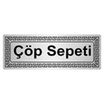 Özarslan Dizayn Departman Kapı İsimliği Çöp Sepeti 7x20 cm Gümüş Renk Metal Yönlendirme Levhası