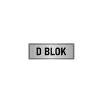 Özarslan Dizayn Departman Kapı İsimliği D Blok 5x20 cm Gümüş Renk Metal Yönlendirme Levhası
