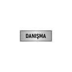 Özarslan Dizayn Departman Kapı İsimliği Danışma 10x20 cm Gümüş Renk Metal Yönlendirme Levhası