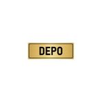 Özarslan Dizayn Departman Kapı İsimliği Depo 5x20 cm Altın Renk Metal Yönlendirme Levhası