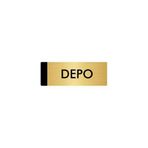 Özarslan Dizayn Departman Kapı İsimliği Depo 7x20 cm Altın Renk Metal Yönlendirme Levhası