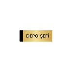 Özarslan Dizayn Departman Kapı İsimliği Depo Şefi 5x20 cm Altın Renk Metal Yönlendirme Levhası