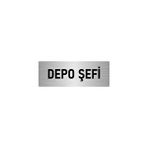 Özarslan Dizayn Departman Kapı İsimliği Depo Şefi 5x20 cm Gümüş Renk Metal Yönlendirme Levhası