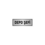 Özarslan Dizayn Departman Kapı İsimliği Depo Şefi 7x20 cm Gümüş Renk Metal Yönlendirme Levhası