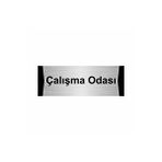 Özarslan Dizayn Departman Kapı İsimliği Ders Çalışma Odası 7x20 cm Gümüş Renk Metal Yönlendirme Levhası