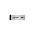 Özarslan Dizayn Departman Kapı İsimliği Dinlenme Odası 10x20 cm Gümüş Renk Metal Yönlendirme Levhası