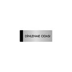 Özarslan Dizayn Departman Kapı İsimliği Dinlenme Odası 7x20 cm Gümüş Renk Metal Yönlendirme Levhası