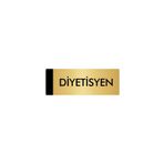 Özarslan Dizayn Departman Kapı Isimliği Diyetisyen 10x20 cm Altın Renk Metal Yönlendirme Levhası