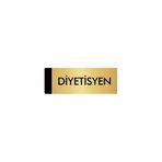 Özarslan Dizayn Departman Kapı İsimliği Diyetisyen 5x20 cm Altın Renk Metal Yönlendirme Levhası