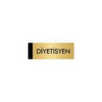 Özarslan Dizayn Departman Kapı İsimliği Diyetisyen 7x20 cm Altın Renk Metal Yönlendirme Levhası