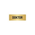 Özarslan Dizayn Departman Kapı İsimliği Doktor Odası 10x20 cm Altın Renk Metal Yönlendirme Levhası