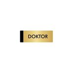 Özarslan Dizayn Departman Kapı İsimliği Doktor Odası 5x20 cm Altın Renk Metal Yönlendirme Levhası