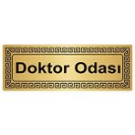 Özarslan Dizayn Departman Kapı İsimliği Doktor Odası 7x20 cm Altın Renk Metal Yönlendirme Levhası