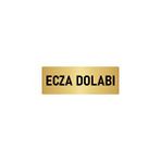 Özarslan Dizayn Departman Kapı İsimliği Ecza Dolabı 7x20 cm Altın Renk Metal Yönlendirme Levhası