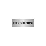 Özarslan Dizayn Departman Kapı İsimliği Elektrik Odası 10x20 cm Gümüş Renk Metal Yönlendirme Levhası