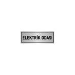 Özarslan Dizayn Departman Kapı İsimliği Elektrik Odası 5x20 cm Gümüş Renk Metal Yönlendirme Levhası