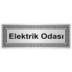 Özarslan Dizayn Departman Kapı İsimliği Elektrik Odası 7x20 cm Gümüş Renk Metal Yönlendirme Levhası