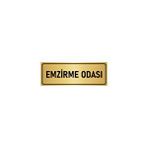 Özarslan Dizayn Departman Kapı İsimliği Emzirme Odası 10x20 cm Altın Renk Metal Yönlendirme Levhası