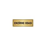 Özarslan Dizayn Departman Kapı İsimliği Emzirme Odası 7x20 cm Altın Renk Metal Yönlendirme Levhası