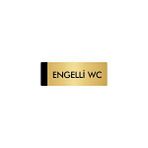 Özarslan Dizayn Departman Kapı İsimliği Engelli Wc 5x20 cm Altın Renk Metal Yönlendirme Levhası