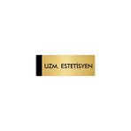 Özarslan Dizayn Departman Kapı İsimliği Estetisyen 5x20 cm Altın Renk Metal Yönlendirme Levhası