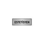 Özarslan Dizayn Departman Kapı İsimliği Estetisyen 7x20 cm Gümüş Renk Metal Yönlendirme Levhası