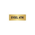 Özarslan Dizayn Departman Kapı İsimliği Evsel Atık 10x20 cm Altın Renk Metal Yönlendirme Levhası