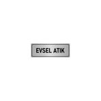 Özarslan Dizayn Departman Kapı İsimliği Evsel Atık 5x20 cm Gümüş Renk Metal Yönlendirme Levhası