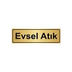 Özarslan Dizayn Departman Kapı İsimliği Evsel Atık 7x20 cm Gümüş Renk Metal Yönlendirme Levhası