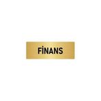 Özarslan Dizayn Departman Kapı İsimliği Finans 10x20 cm Altın Renk Metal Yönlendirme Levhası