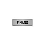 Özarslan Dizayn Departman Kapı İsimliği Finans 10x20 cm Gümüş Renk Metal Yönlendirme Levhası