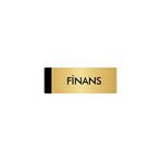 Özarslan Dizayn Departman Kapı İsimliği Finans 5x20 cm Altın Renk Metal Yönlendirme Levhası