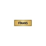 Özarslan Dizayn Departman Kapı İsimliği Finans 7x20 cm Altın Renk Metal Yönlendirme Levhası