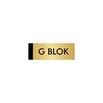 Özarslan Dizayn Departman Kapı İsimliği G Blok 10x20 cm Altın Renk Metal Yönlendirme Levhası