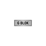 Özarslan Dizayn Departman Kapı İsimliği G Blok 10x20 cm Gümüş Renk Metal Yönlendirme Levhası