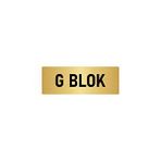 Özarslan Dizayn Departman Kapı İsimliği G Blok 5x20 cm Altın Renk Metal Yönlendirme Levhası