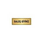 Özarslan Dizayn Departman Kapı İsimliği Galoş Giyiniz 5x20 cm Altın Renk Metal Yönlendirme Levhası