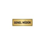 Özarslan Dizayn Departman Kapı İsimliği Genel Müdür 5x20 cm Altın Renk Metal Yönlendirme Levhası